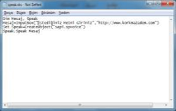 Bir Kaç Kod Yazarak Bilgisayarınızı Konuşturmak İstermisiniz