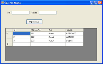 CSharp ile MSSQL Veritabanından Veri Çekme ve dataGridView