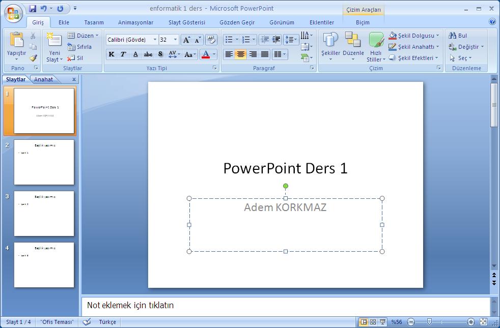 Power Point Ders 2 Video